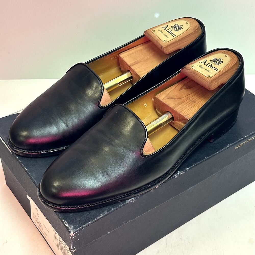 EUC Ralph Lauren Purple Label Formal Slippers Opera Pumps Made in Italy 10 D - Picture 2 of 12